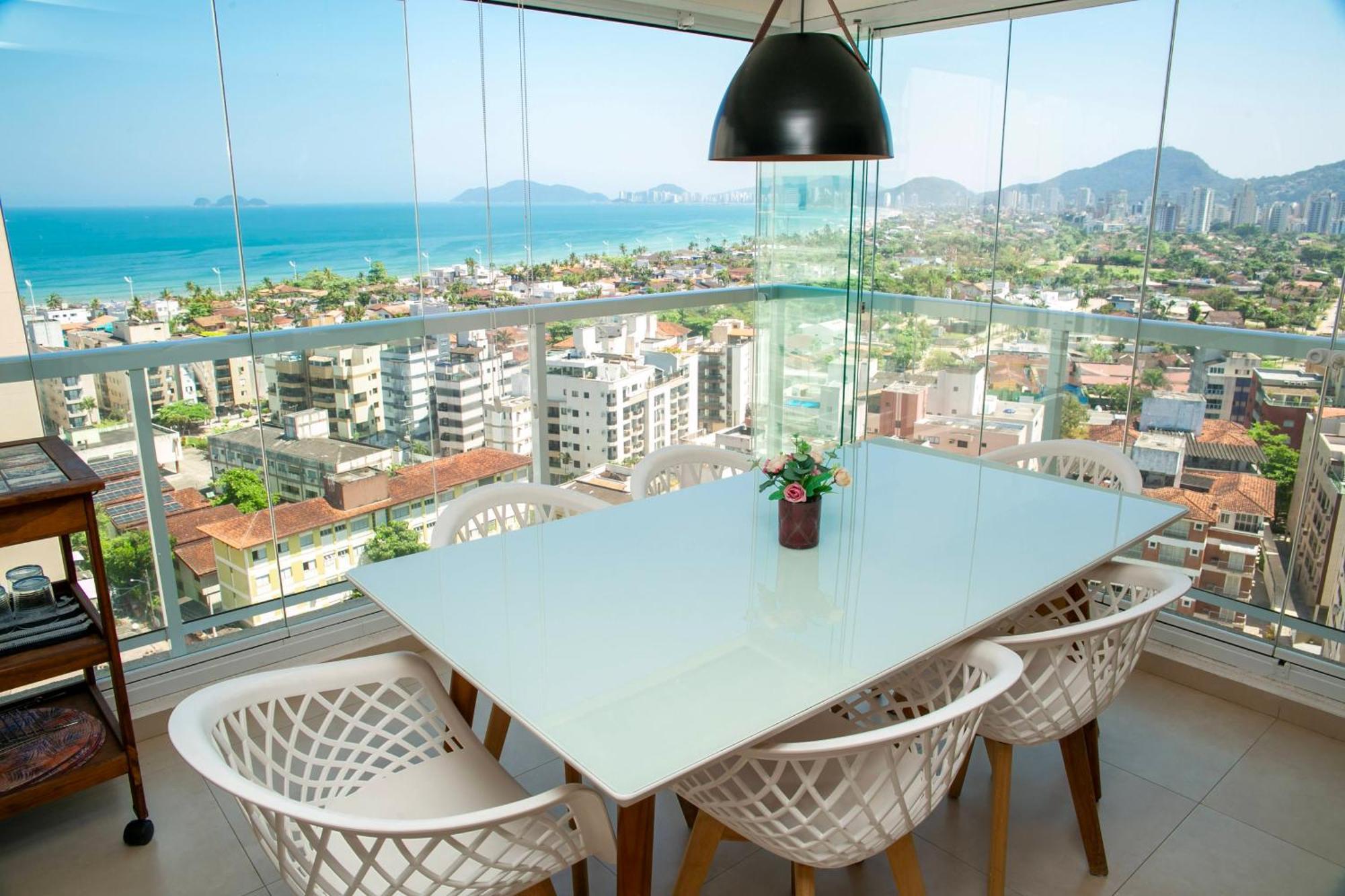 Apartamento Encantador Guarujá Enseada Vista Mar Esterno foto